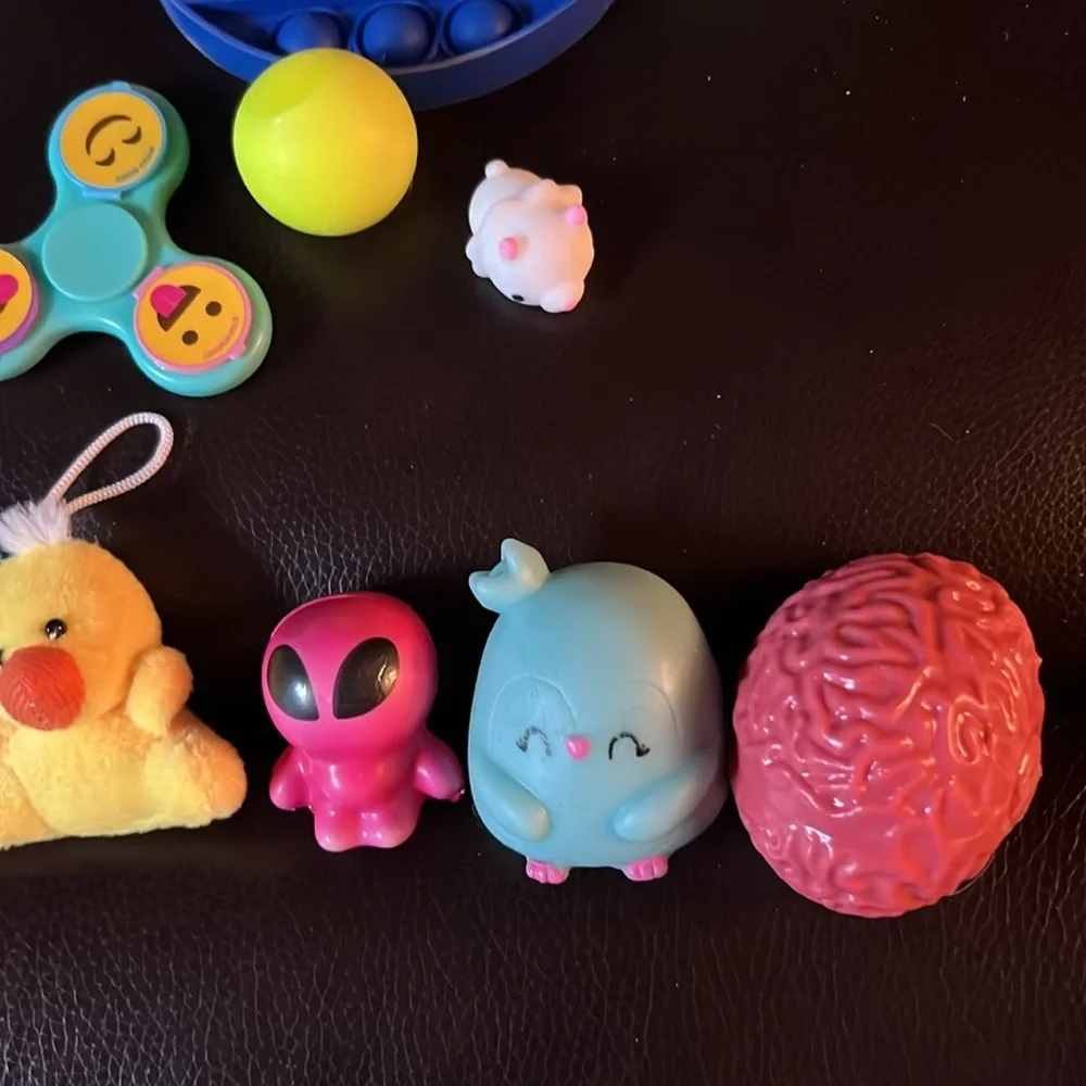 Bundle of squishies and Fidget and Animal Figures.